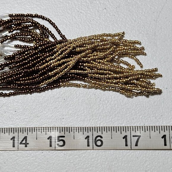 Boho Seed Beaded Fringe Statement Bib Necklace Crystal Accents Ethnic Jewelry - Picture 8 of 8